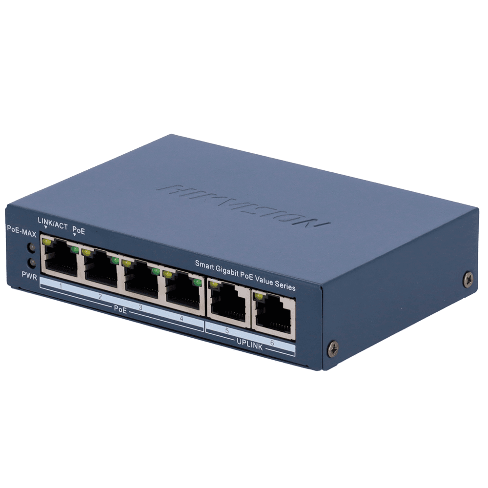 Switch de Rede Gerível HIKVISION DS-3E1506P-EI/M (1 MB - 14 Gbit/s - Gigabit Ethernet - Cinzento)