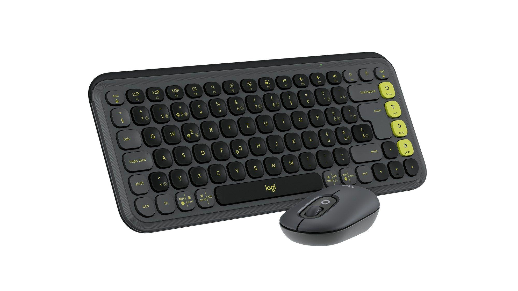 Conjunto de Teclado e Rato LOGITECH POP ICON COMBO (Suíço - Teclas tesoura - Mini - Grafite), miniatura 4