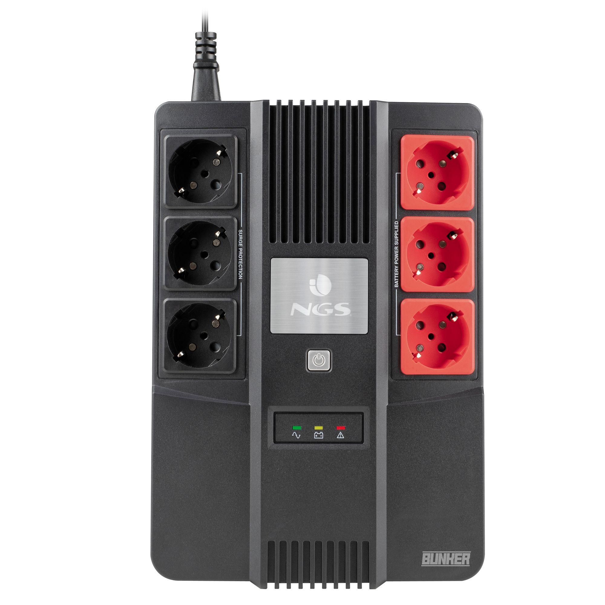 UPS NGS Fortress Bunker (Tipo F - Preto)