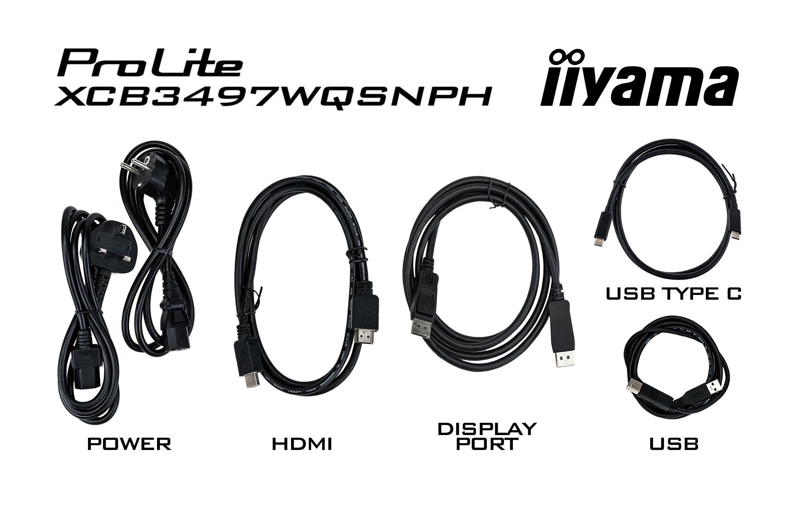 Monitor IIYAMA ProLite XCB3497WQSNPH-B1 (34" - 120 Hz - 3440 x 1440 pixels - Preto) — miniatura 13