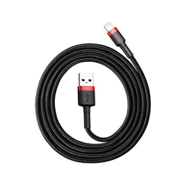 Cabo USB-A para Lightning BASEUS CALKLF-B19 (1 m - USB A - Preto e Vermelho) — miniatura 2