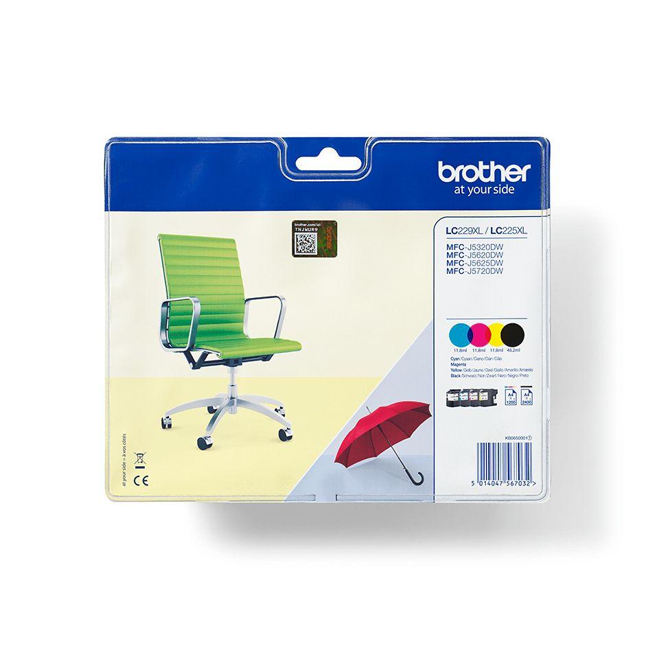 Tinteiros BROTHER LC229XLVALBP (2400 páginas - Preto, Ciano, Magenta e Amarelo)