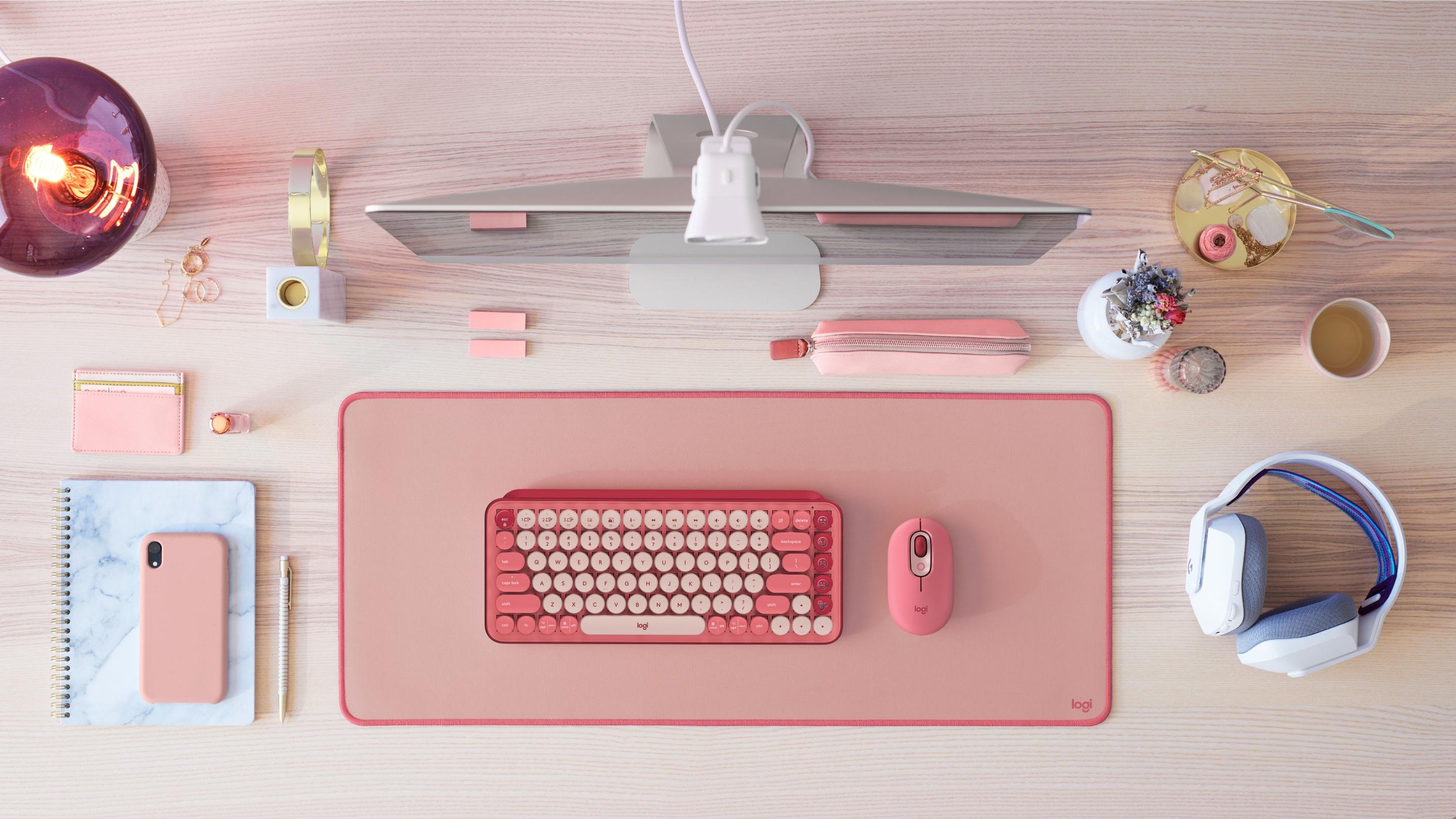 Tapete de Secretária LOGITECH Desk Mat Studio Series (Nylon, Poliéster, Borracha - Nylon, poliéster e borracha - 2 mm - Rosa) — miniatura 7
