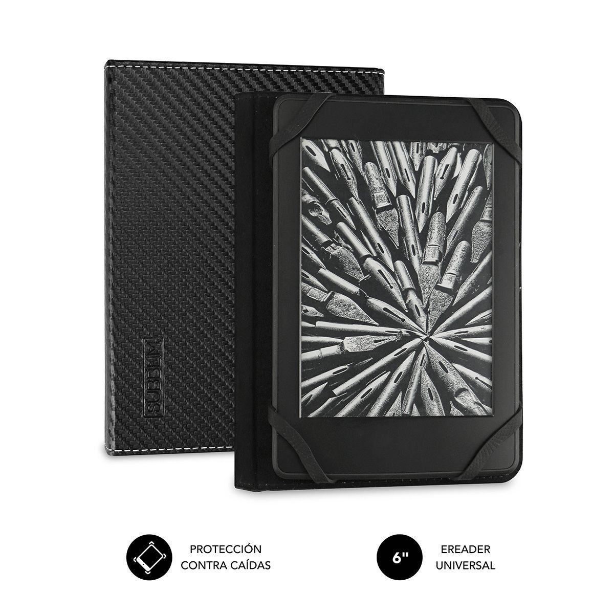Capa Universal para Leitor de Livros Eletrónicos SUBBLIM Clever (Preto)