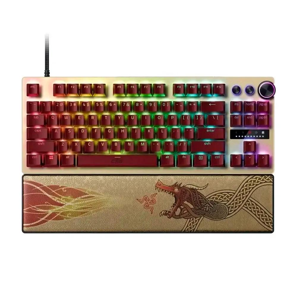 Teclado RAZER Huntsman V3 Pro TKL Counter-Strike 2 Edition (Inglês - Teclas óticas - USB - Dourado/Amarelo) — miniatura 2