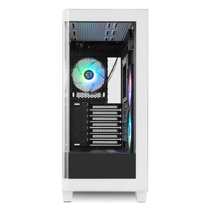 Caixa PC NOX Hummer Ether (ATX, ITX, Mini-ATX - Midi Tower - SPCC, Aço, Vidro temperado - Preto e Branco) — miniatura 3
