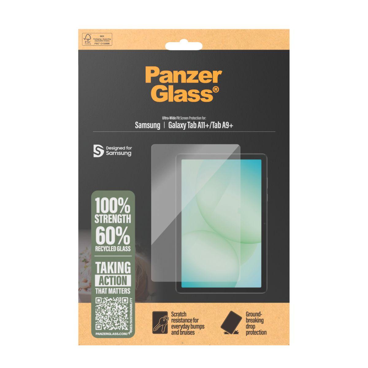 Película de Proteção de Ecrã PANZERGLASS Samsung Galaxy Tab A11+ / Tab A9+ Ultra-Wide Fit (Samsung - Transparente) — miniatura 3