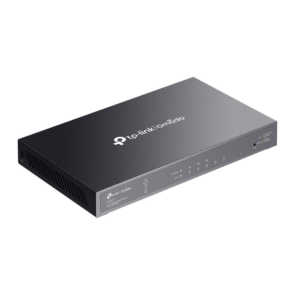 Switch Gerido TP-LINK TL-SG2008P (Gigabit Ethernet - 4,1 MB - 16 Gbit/s - Preto) — miniatura 4