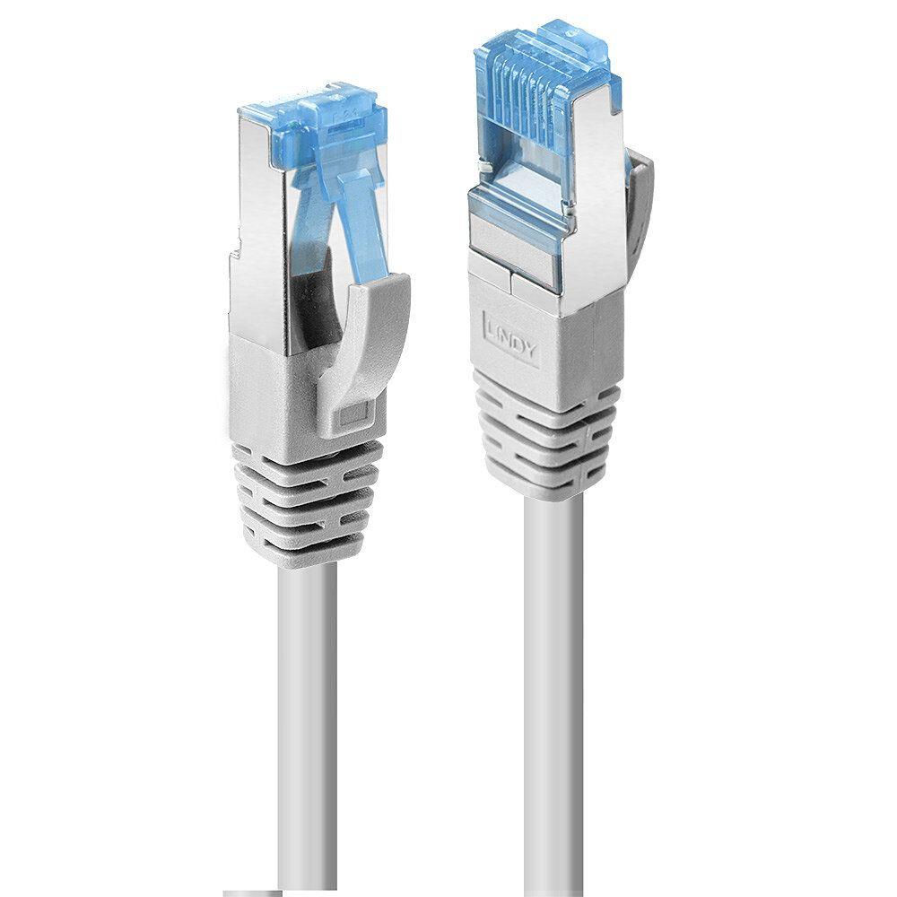 Cabo de Rede LINDY 47131 (0,5 m - Cat6A - Cinzento)