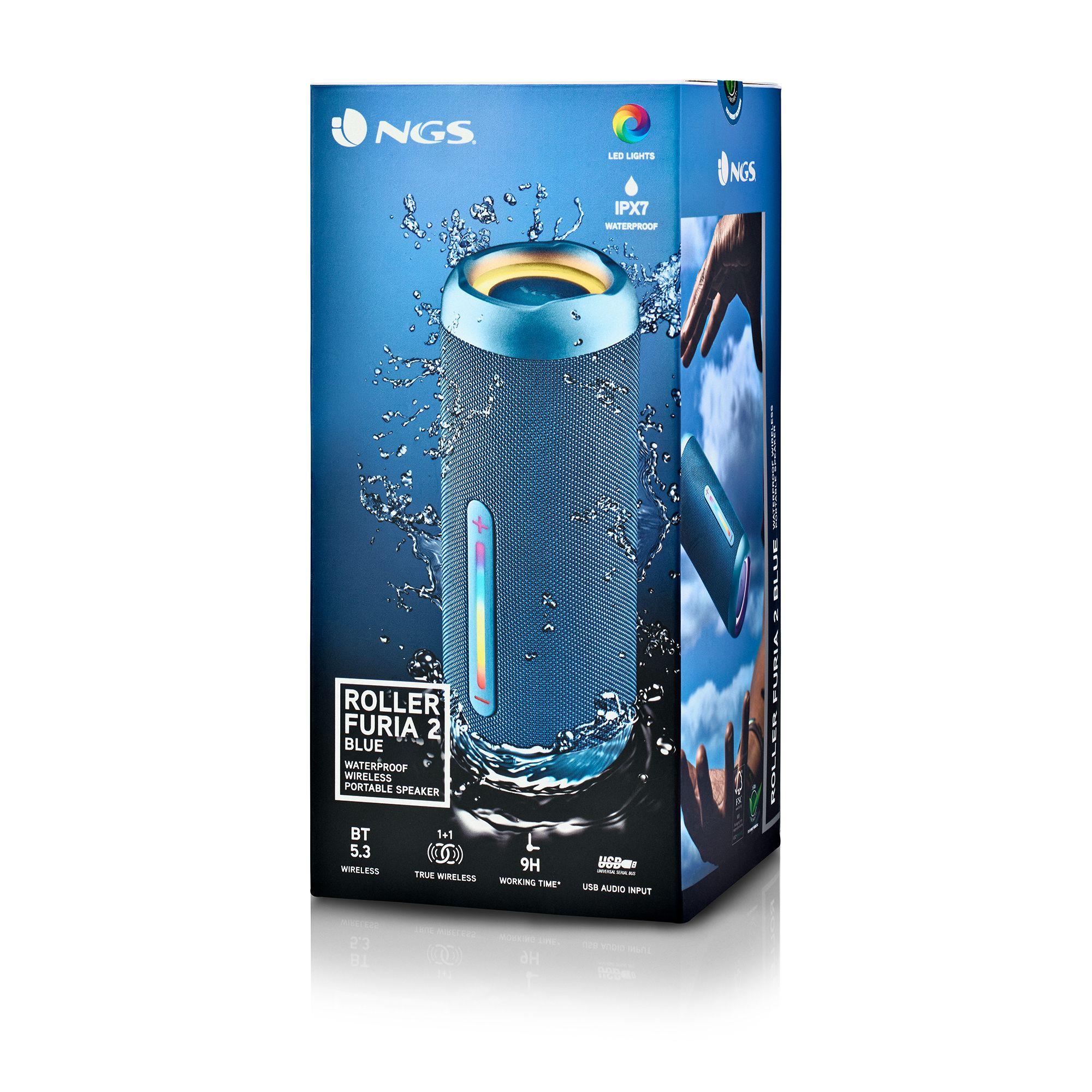 Coluna Portátil NGS Roller Furia 2 (15 W - Sem fios - Azul), miniatura 4