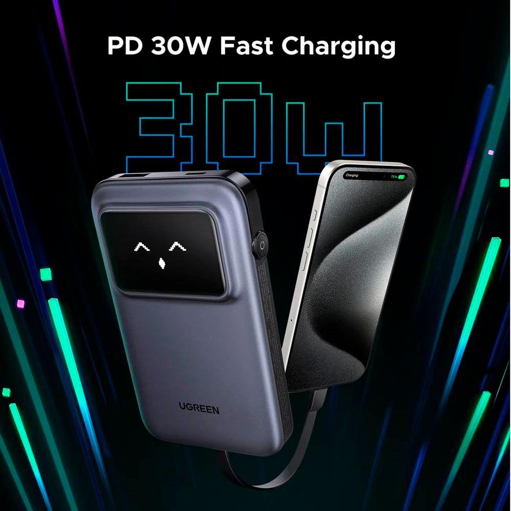 Powerbank UGREEN PB511 Uno (10000 mAh - USB Tipo-C - Preto), miniatura 3