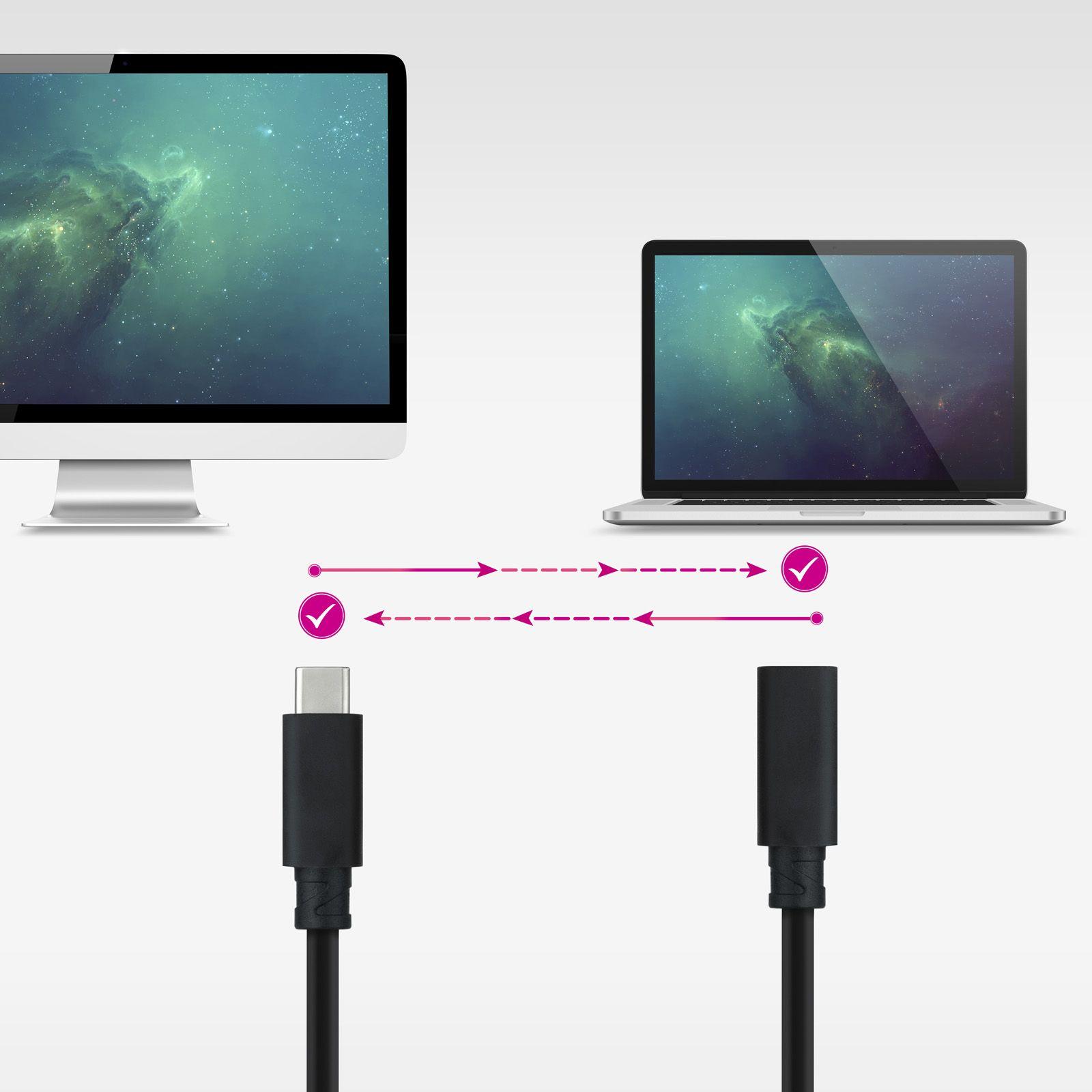 Cabo Prolongador USB-C NANOCABLE 10.01.4501 (1 m - USB C - Preto) — miniatura 4