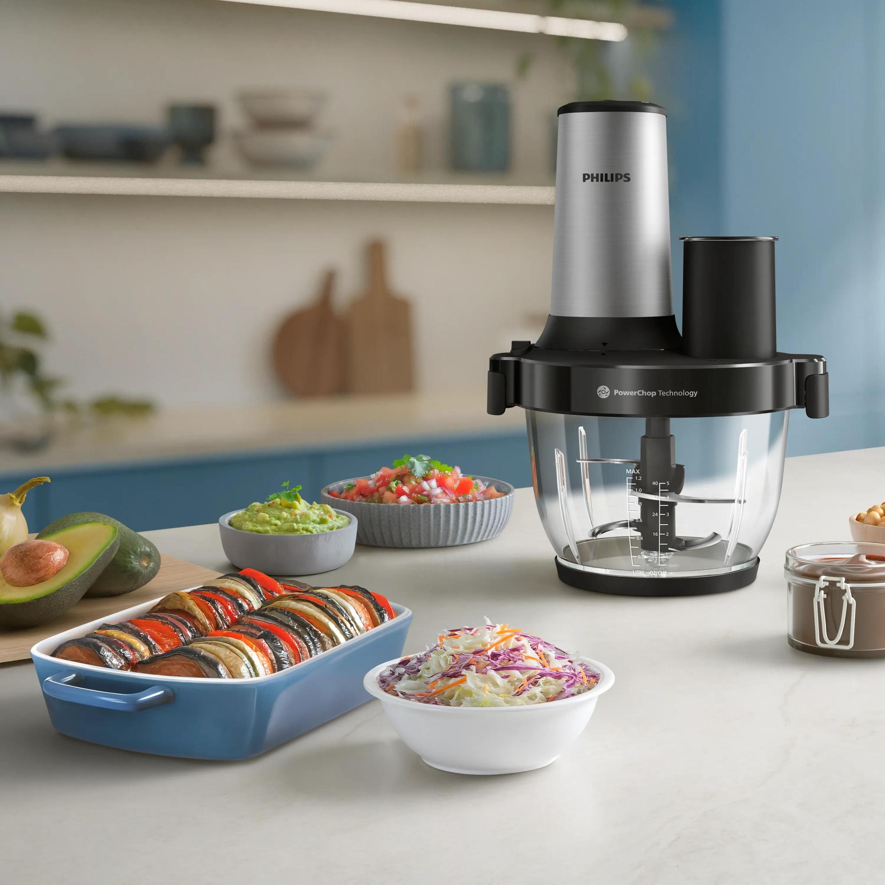 Picadora de Alimentos PHILIPS Série 5000 HR1504/00 (650 W - 2 l - Plástico - Preto e Aço Inoxidável) — miniatura 5