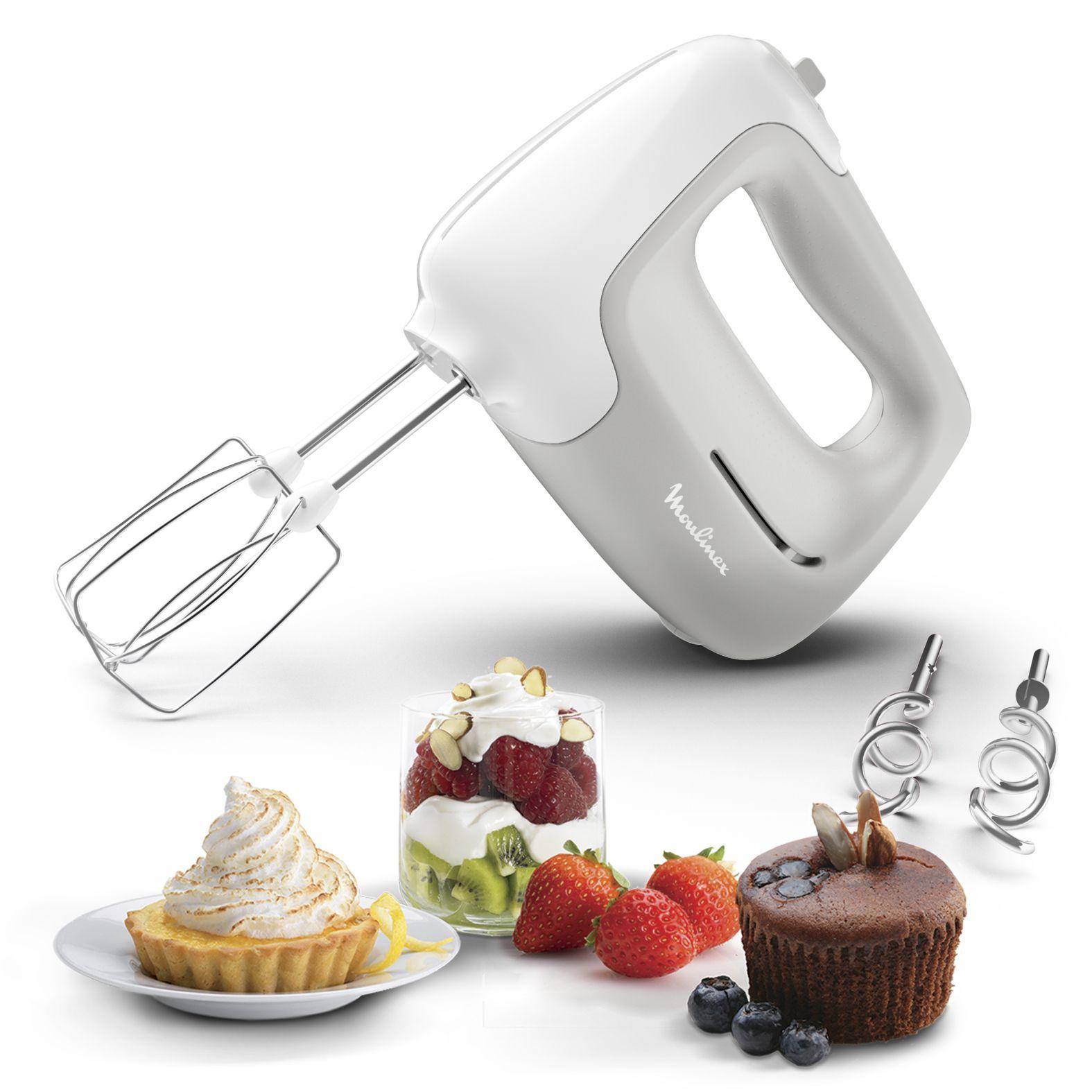 Batedeira MOULINEX HM450B10 Prep'Mix (450 W - Altura 13,1 cm - Branco e Cinzento) — miniatura 2