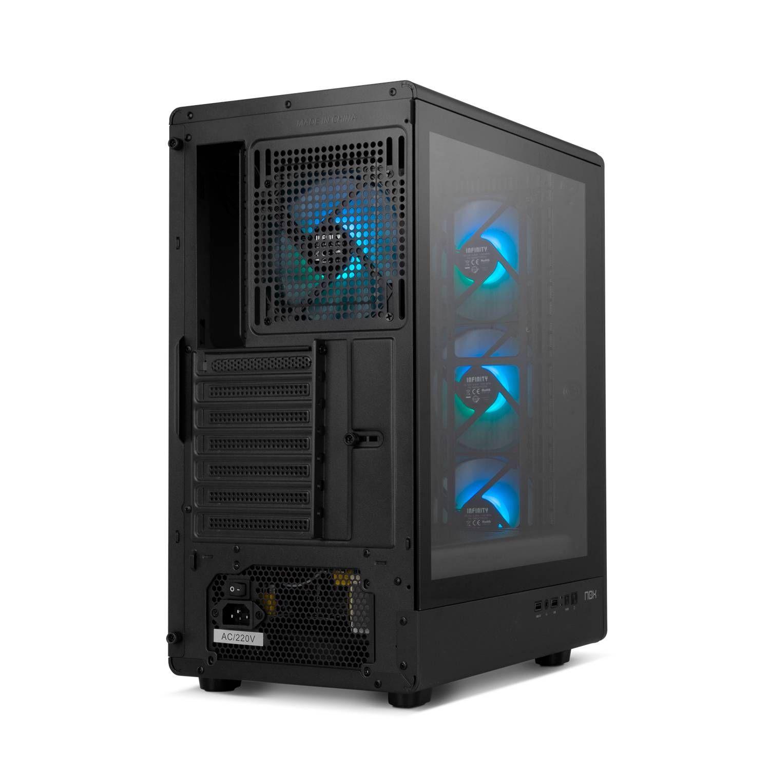 Caixa PC NOX Infinity Iota (ATX, ITX, Micro ATX - Midi Tower - 17,4 cm - Preto) — miniatura 4