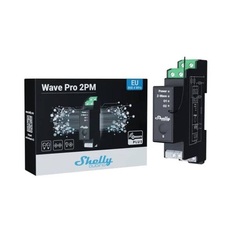Relé Inteligente SHELLY Wave Pro 2PM (Plástico - Preto), miniatura 4