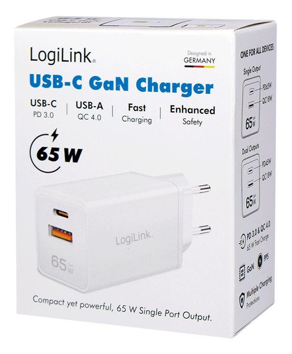 Carregador USB LOGILINK PA0371 (65 W - Branco), miniatura 2