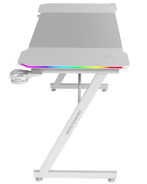 Secretária Gaming MARS GAMING MGDX140RGBW (1400 x 600 mm - 100 kg - Forma retangular - Branco)