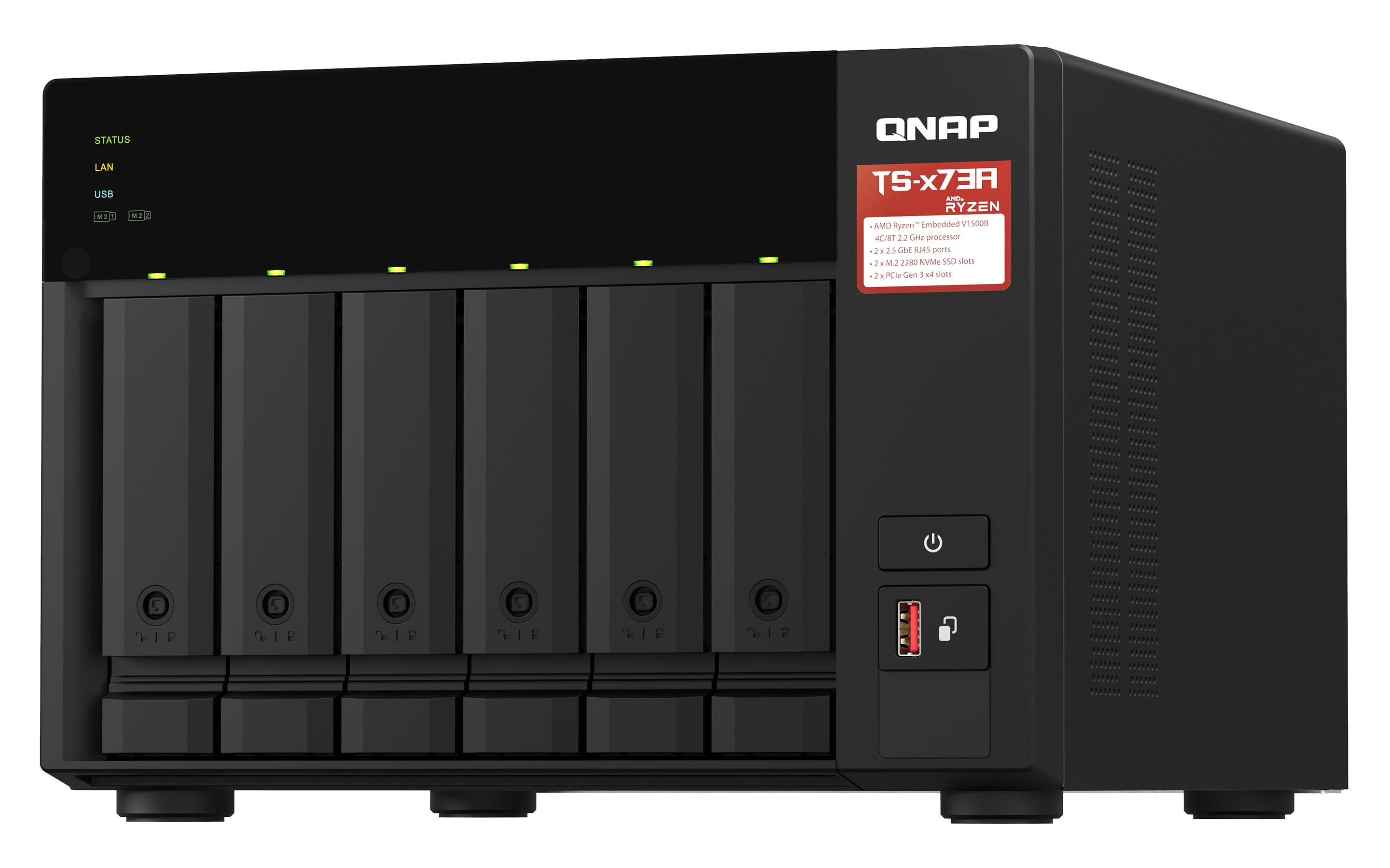 NAS QNAP TS-673A-8G (8 GB - 8 baias - Preto) — miniatura 3