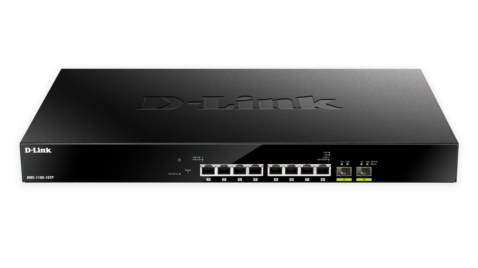 Switch Gerido D-LINK DMS-1100-10TP (2.5G Ethernet - 80 Gbit/s - L2 - Preto) — miniatura 2