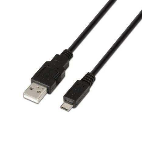 Cabo USB AISENS A101-0027 (0,8 m - USB A - Micro-USB B - Preto) — miniatura 3