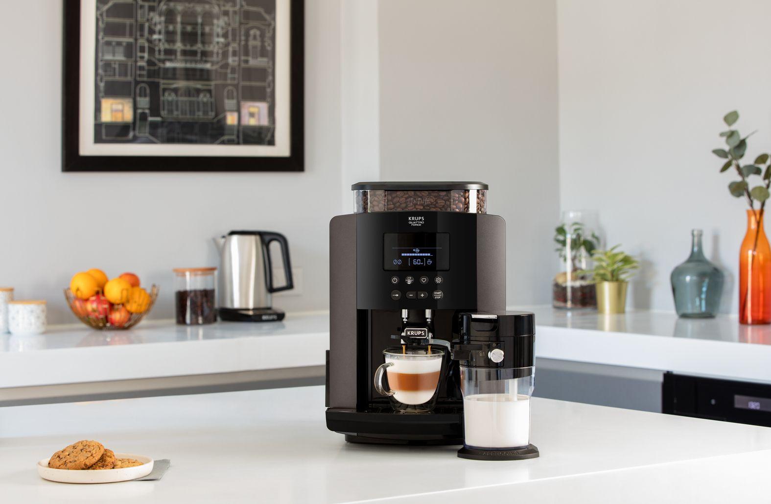 Máquina de Café Expresso Automática KRUPS EA819E10 (Grãos de café - 1450 W - 15 bar - Preto) — miniatura 4