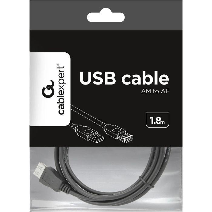 Cabo de Extensão USB GEMBIRD CCP-USB2-AMAF-6 (1,8 m - USB-A - Preto), miniatura 3