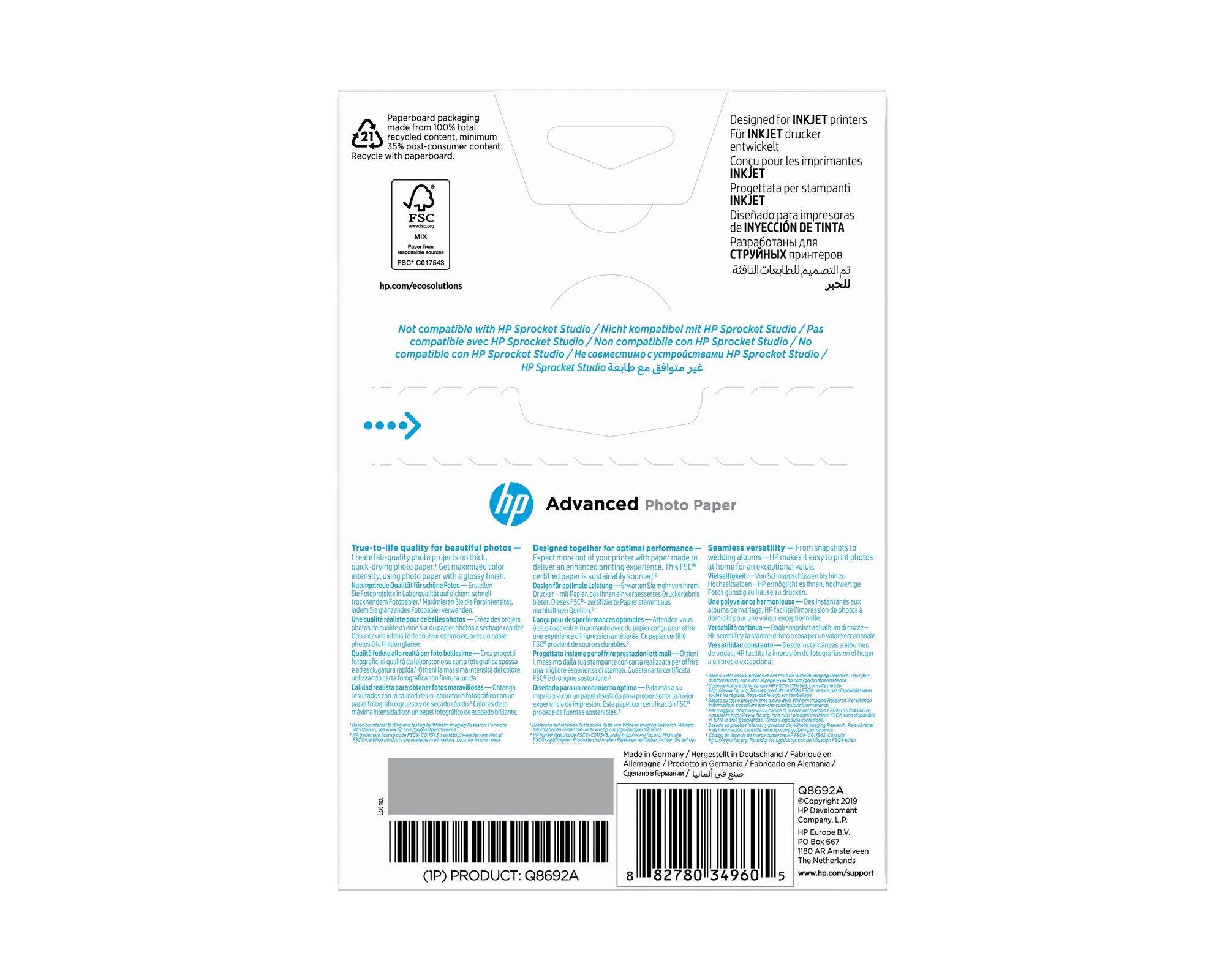 Papel Fotográfico HP Q8692A (Sem margens), miniatura 7