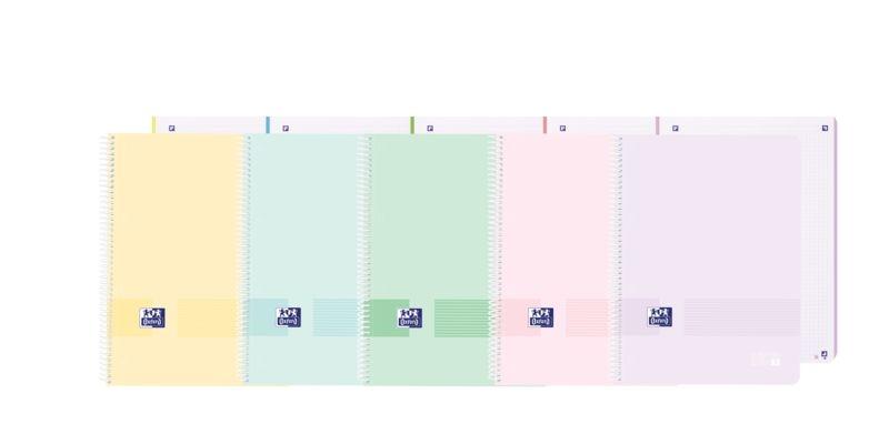 Caderno OXFORD Live&Go Europeanbook 1 (Plástico - Cores pastel sortidas)