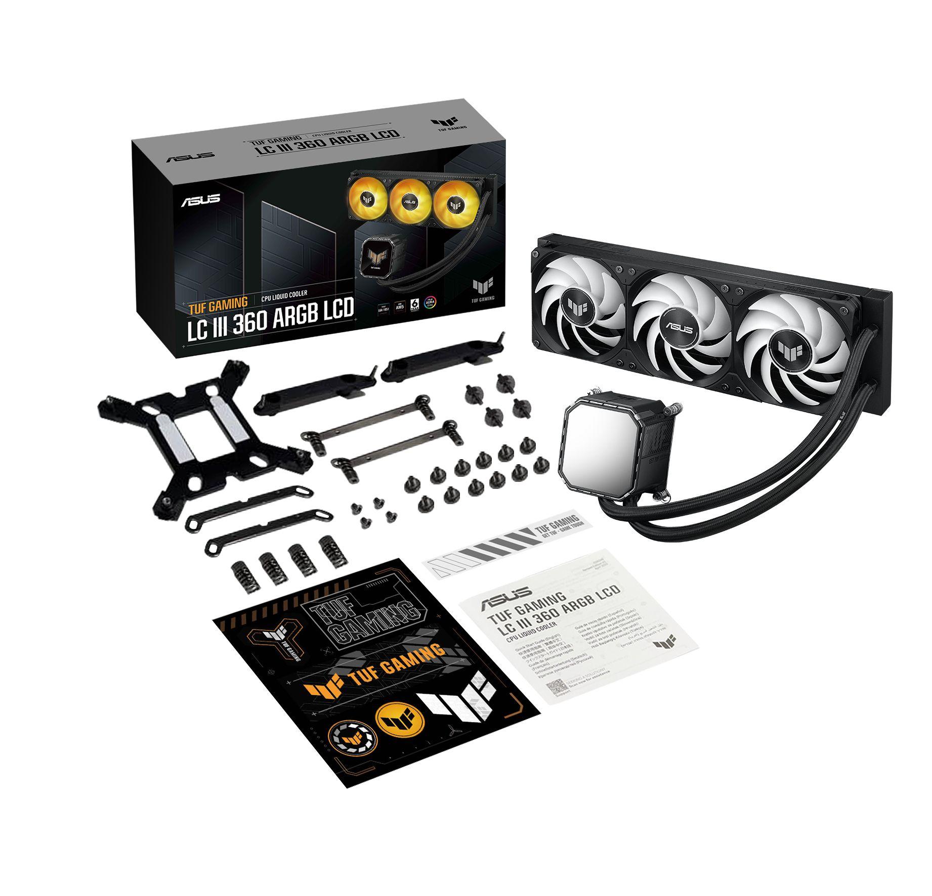 Sistema de Refrigeração Líquida Tudo-em-Um ASUS TUF Gaming LC III 360 ARGB LCD (120 mm - 3 ventoinhas - 2600 RPM - Preto), miniatura 17
