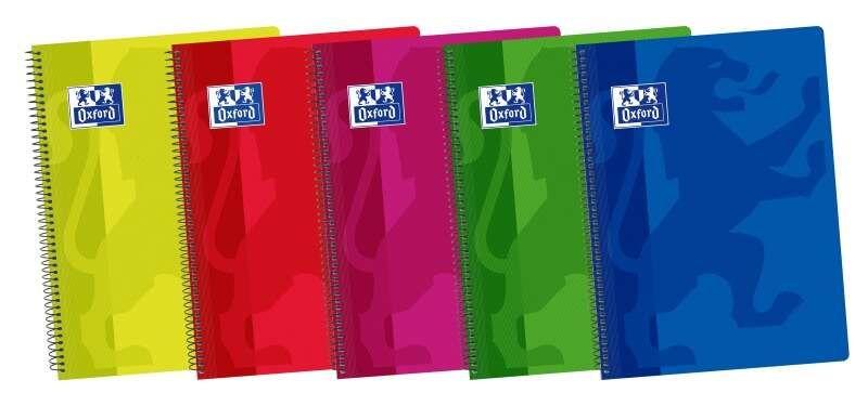 Caderno Espiral OXFORD School Classic (Flexível, plástico resistente - Cores sortidas)