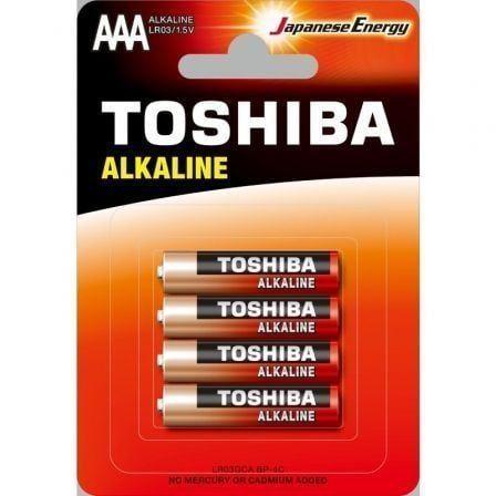 Pilhas Alcalinas TOSHIBA AAA LR03 BP-4C (Multicor)