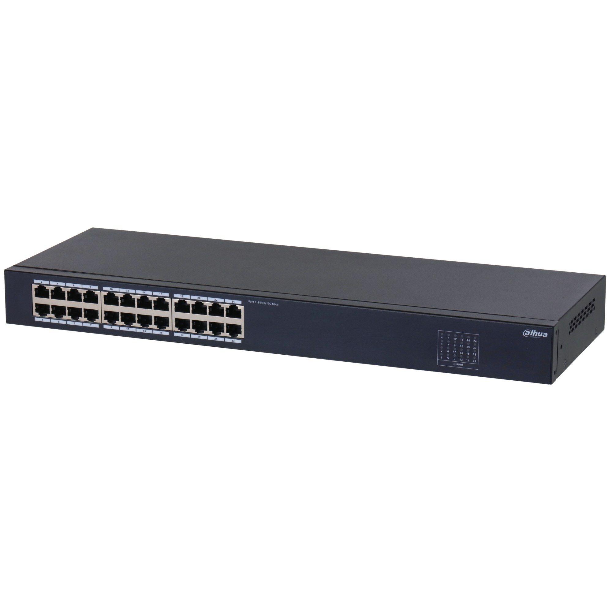 Switch Não Gerido DAHUA TECHNOLOGY DH-SF1024 (Fast Ethernet - 4 MB - 4,8 Gbit/s - Preto), imagem 1