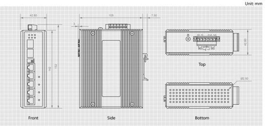 Switch Industrial LEVEL ONE IES-0600 (Gigabit Ethernet - 1 MB - 12 Gbit/s - Preto) — miniatura 2