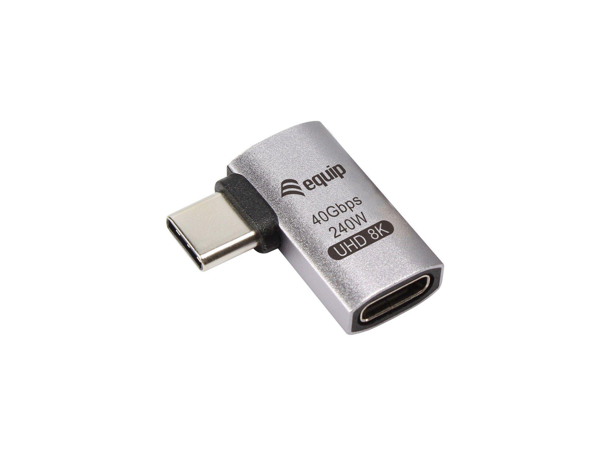 Adaptador USB-C EQUIP 133478 (USB4 Gen 4 - 40 Gbps - Power Delivery 240 W - 3 unidades - Preto e Cinzento), miniatura 3