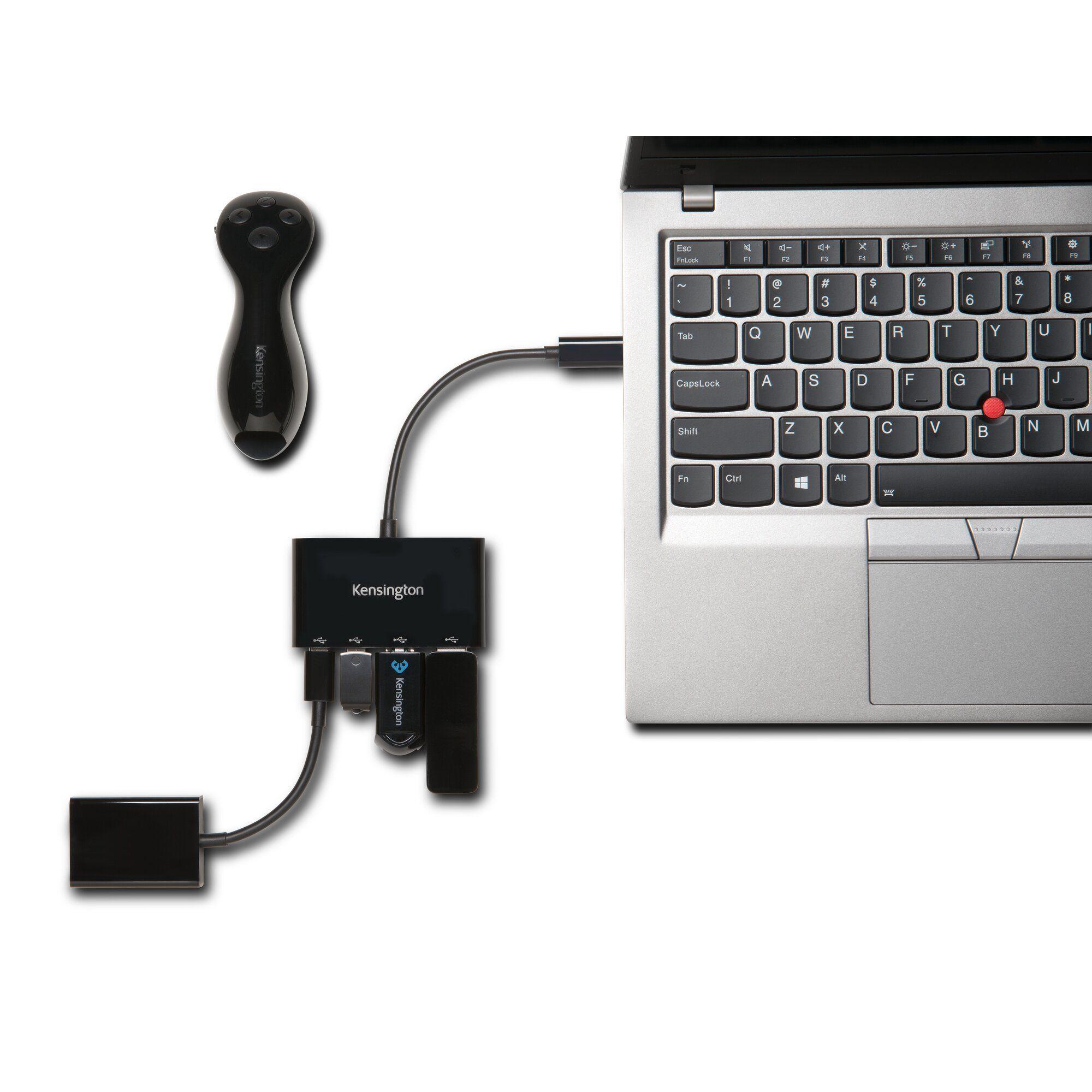 Hub USB-C KENSINGTON CH1000 K39124EU (Preto) — miniatura 3