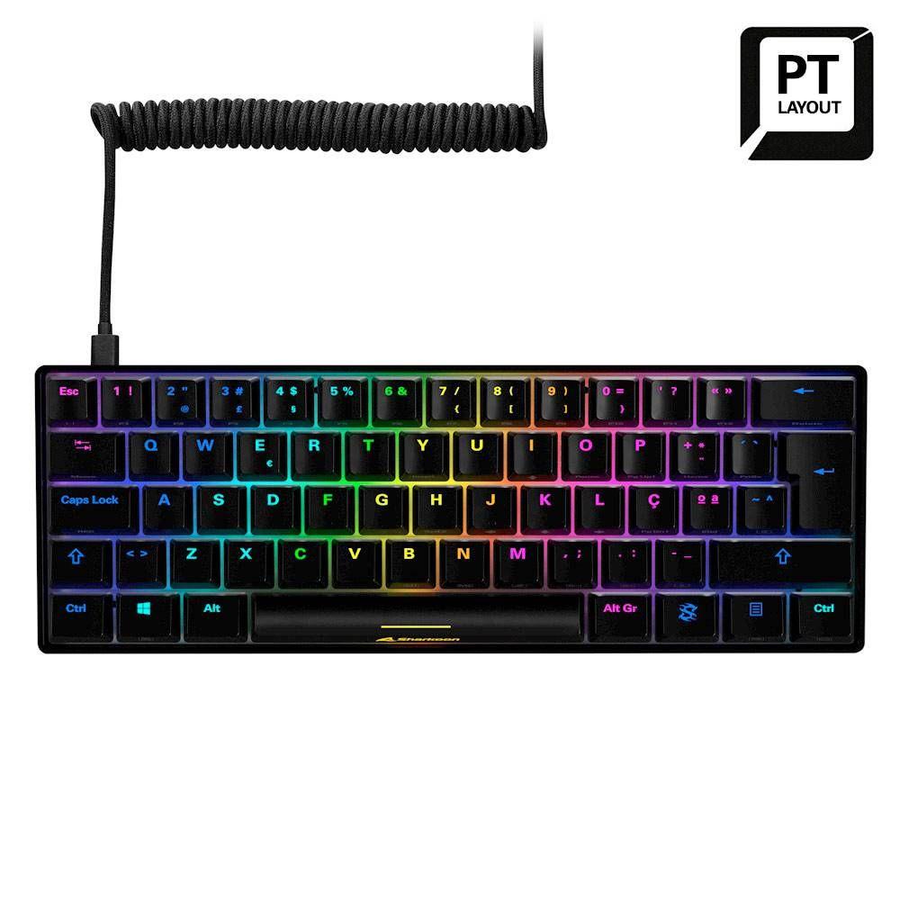 Teclado SHARKOON SKILLER SGK50 S4 (Português - Kailh Red - 60% - Preto), miniatura 3