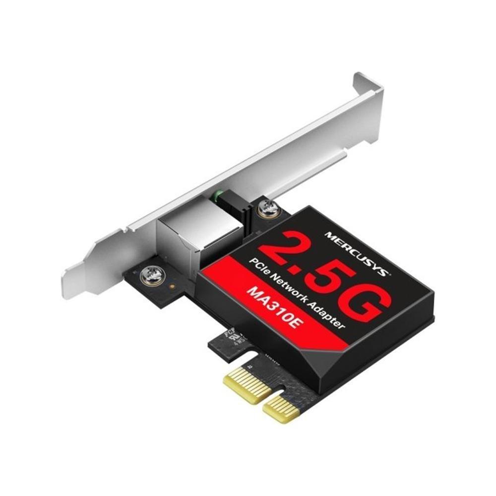 Placa de Rede PCIe MERCUSYS MA310E (1x RJ45 - PCI-E - 2.5 Gbps)