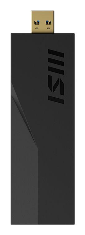 Adaptador de Rede USB MSI BE6500 (Wi-Fi 7 - 2880 Mbit/s - 1 unidade - Preto), miniatura 4