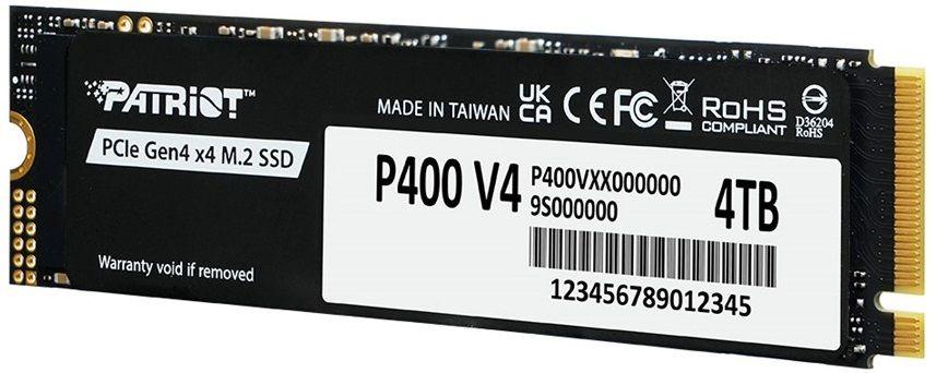 SSD PATRIOT P400 V4 (4 TB - M.2 2280 - PCI Express 4.0 NVMe) — miniatura 3