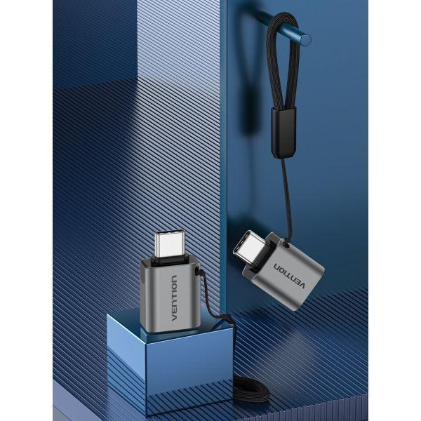 Adaptador USB-C para USB-A VENTION CDQH0 (USB-A - USB-C - Cinzento) — miniatura 5