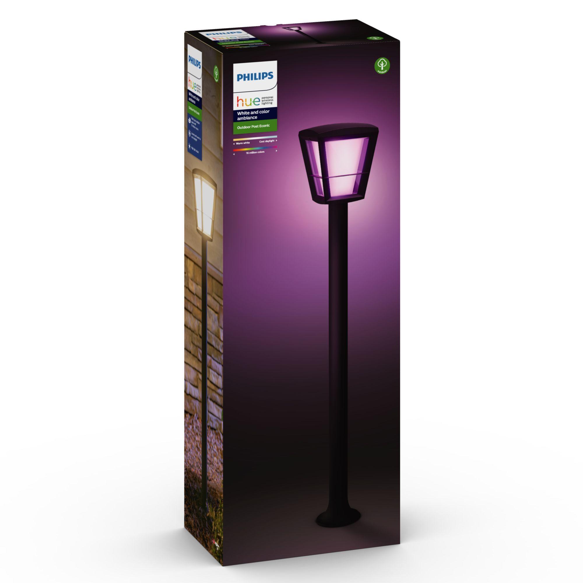 Candeeiro de Pé Exterior PHILIPS Hue Econic (Bluetooth, Zigbee - Preto) — miniatura 6