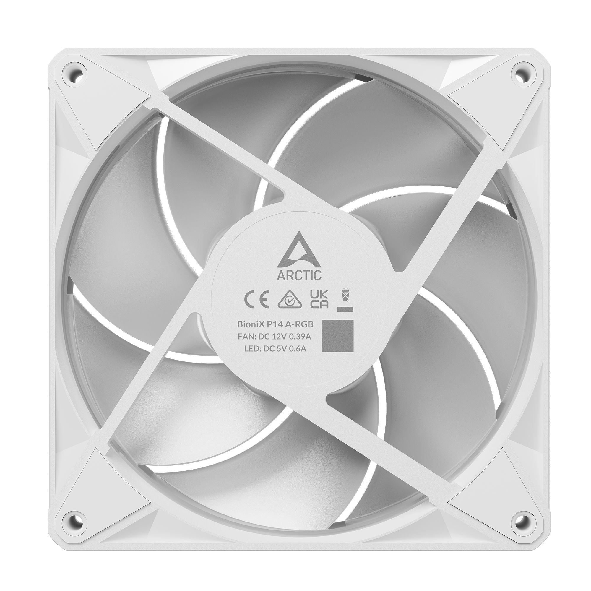 Ventoinha para Caixa PC ARCTIC BioniX P14 A-RGB (Branco) — miniatura 7