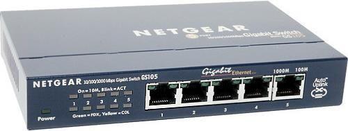 Switch NETGEAR GS105GE (Gigabit Ethernet - 128 KB - 10 Gbit/s - Azul), miniatura 2