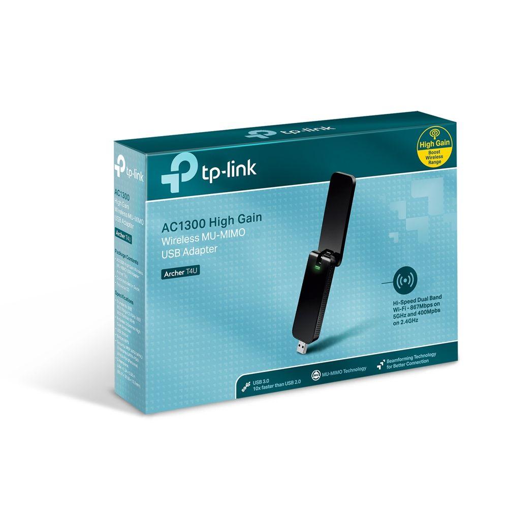 Adaptador USB Wi-Fi TP-LINK Archer T4U (Wi-Fi 5 - 867 Mbit/s - Dual-band - Preto), miniatura 5