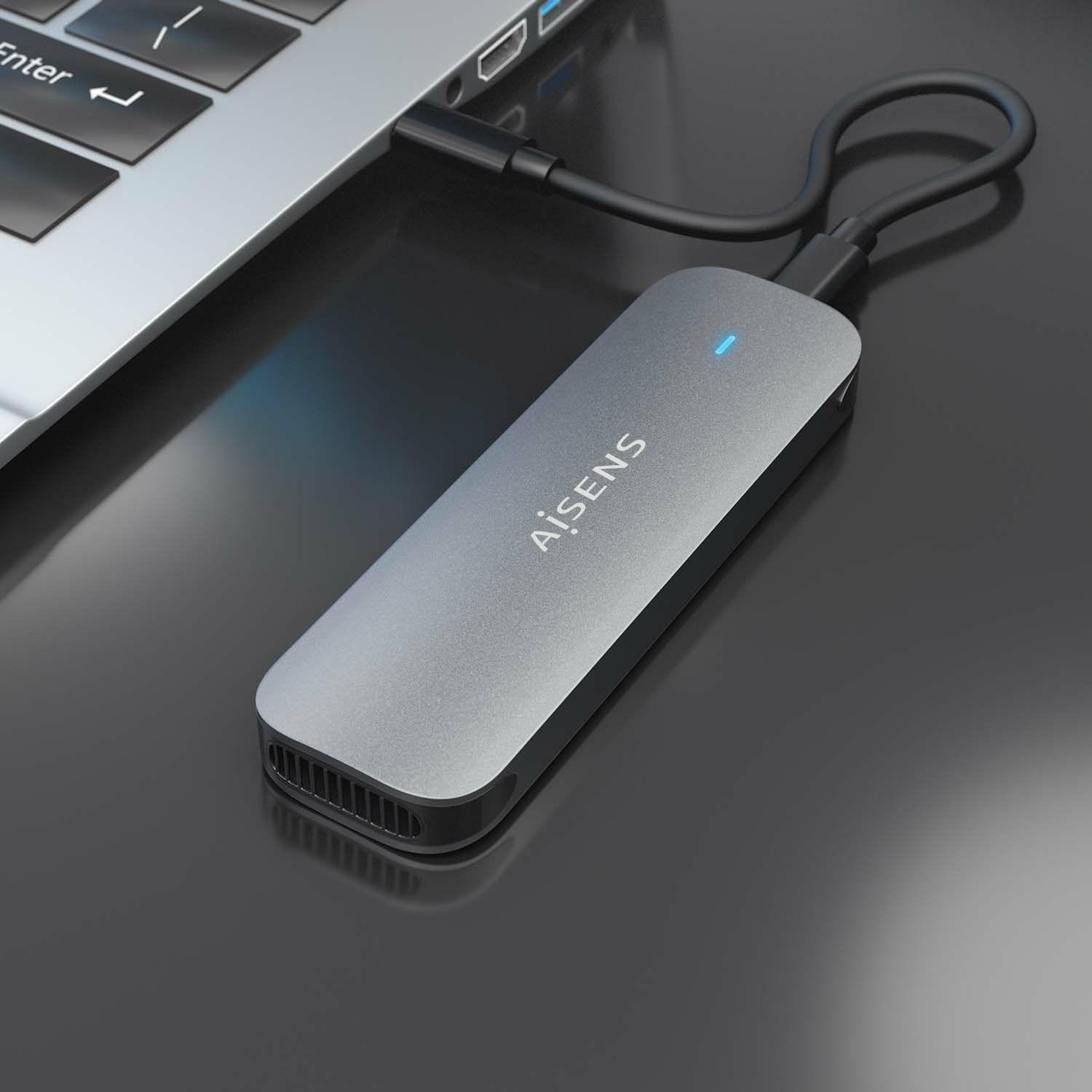 Caixa Externa M.2 SATA AISENS ASM2-006GRY (2 TB - M.2 - SATA - Cinzento) — miniatura 4