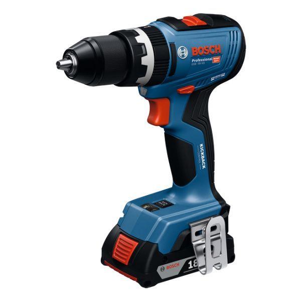 Berbequim Aparafusador de Percussão BOSCH GSB 18V-65 (Preto e Azul), miniatura 2