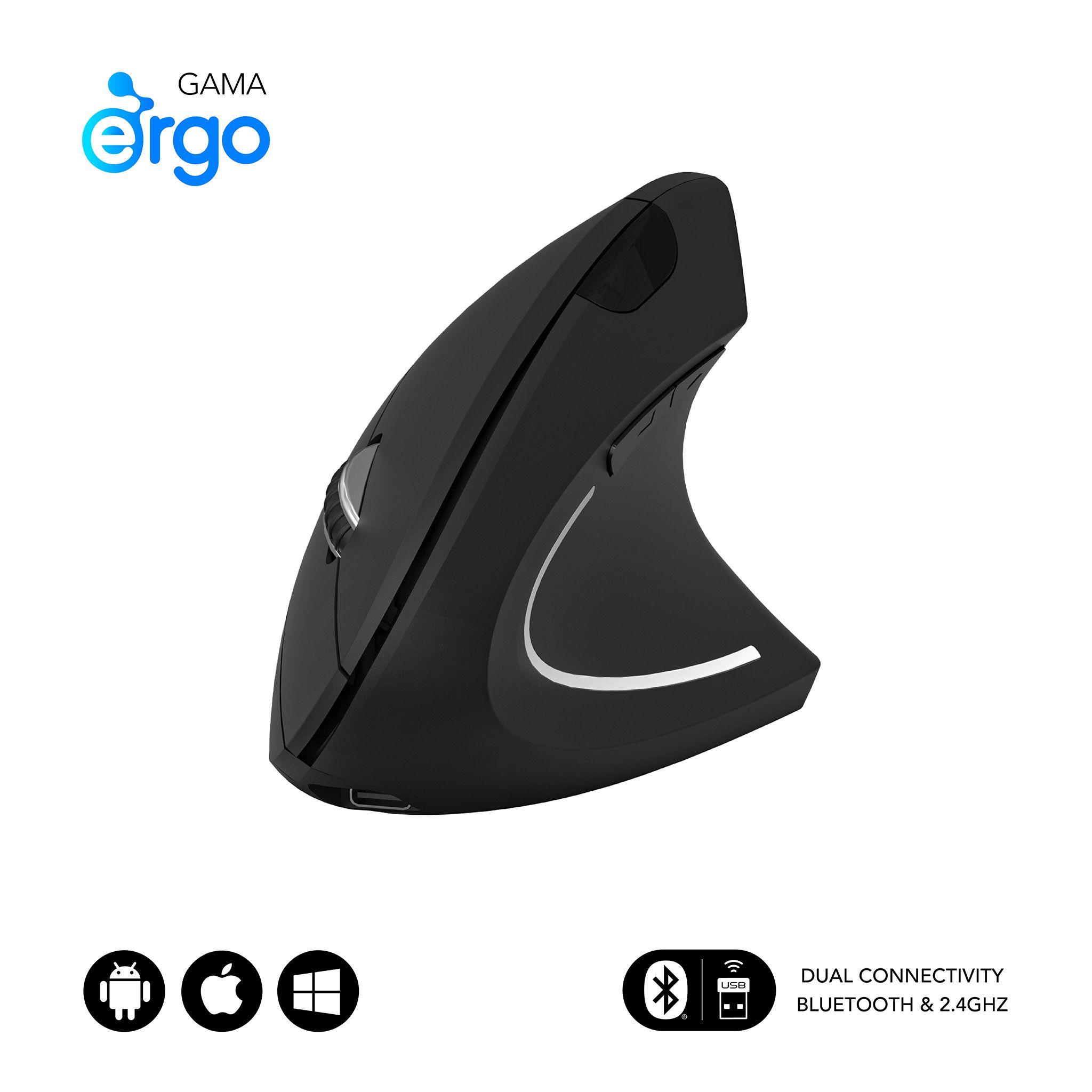 Rato SUBBLIM Vertical Glide (Mão direita - 4000 DPI - Ótico - Preto)