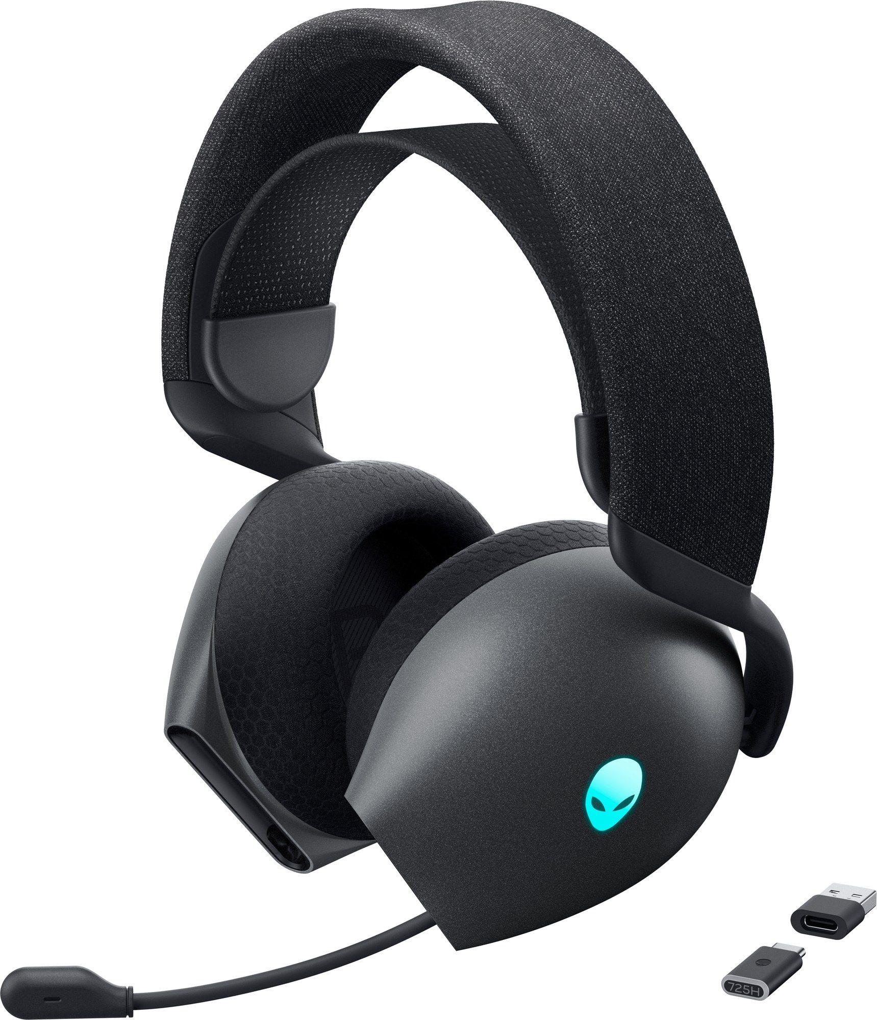 Headset Gaming DELL Alienware AW725H (Binaural - Com fios e sem fios - Circum-aural - Preto)