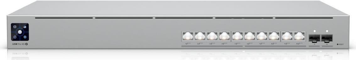 Switch UBIQUITI USW-Pro-XG-10-PoE (10G Ethernet - 2 MB - 240 Gbit/s - Cinzento)